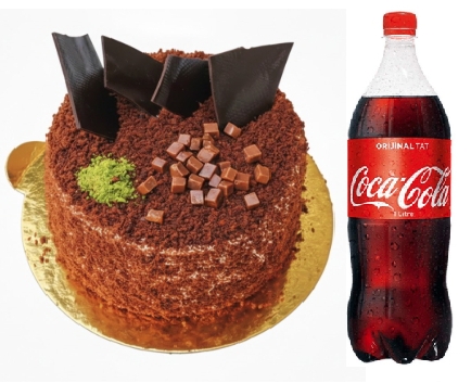 4-6 Kişilik Yaş Pasta Paketi - Çikolata Şaheseri ve Kola Samsun pasta