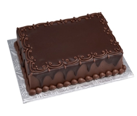 Düz Sade Tasarım 45 Kişilik Çikolatalı Yaş Pasta Samsun pasta