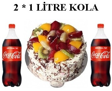 Taze Karışık Meyveli Pasta ve 2x1 Lt Cola Menüsü Samsun pasta
